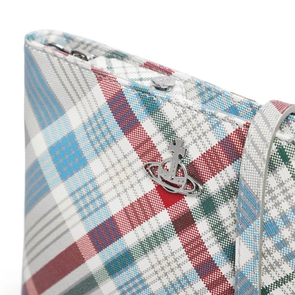 Vivienne Westwood Squire Square Crossbody Madras Tartan Check - Picture 3 of 9